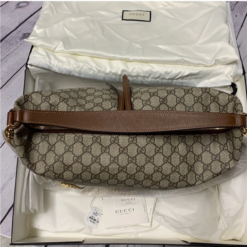 Gucci Chain Hobo GG Coated Canvas